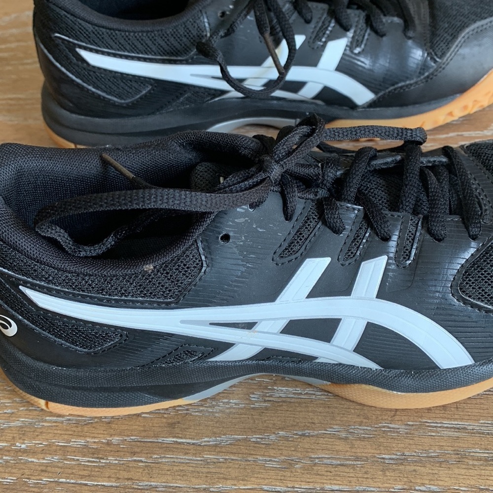 ASICS WOMENS BLACK AND WHITE GEL ROCKET VOLLEYBALL SHOES SIZE 7-1/2 US - Picture 5 of 11